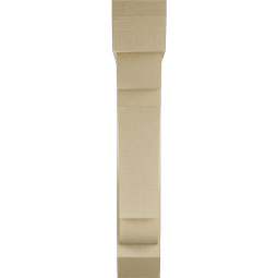 Ekena Millwork - BKTUR0756X36X44OLY06RCPR - Timberthane Faux Wood Olympic Style Bracket w/ Offset Brace, Slat Ends, 7 1/2"W x 36"D x 44"H, Primed Tan
