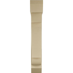 Ekena Millwork - BKTUR0756X36X48OLY06RCPR - Timberthane Faux Wood Olympic Style Bracket w/ Offset Brace, Slat Ends, 7 1/2"W x 36"D x 48"H, Primed Tan