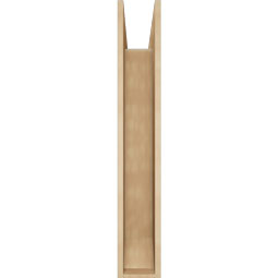 Ekena Millwork - BKTUR0756X36X48OLY06RCPR - Timberthane Faux Wood Olympic Style Bracket w/ Offset Brace, Slat Ends, 7 1/2"W x 36"D x 48"H, Primed Tan