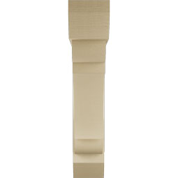Ekena Millwork - BKTUR0756X38X38OLY06RCPR - Timberthane Faux Wood Olympic Style Bracket w/ Offset Brace, Slat Ends, 7 1/2"W x 38"D x 38"H, Primed Tan