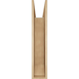 Ekena Millwork - BKTUR0756X38X38OLY06RCPR - Timberthane Faux Wood Olympic Style Bracket w/ Offset Brace, Slat Ends, 7 1/2"W x 38"D x 38"H, Primed Tan