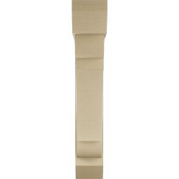 Ekena Millwork - BKTUR0756X38X44OLY06RCPR - Timberthane Faux Wood Olympic Style Bracket w/ Offset Brace, Slat Ends, 7 1/2"W x 38"D x 44"H, Primed Tan