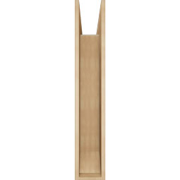 Ekena Millwork - BKTUR0756X38X44OLY06RCPR - Timberthane Faux Wood Olympic Style Bracket w/ Offset Brace, Slat Ends, 7 1/2"W x 38"D x 44"H, Primed Tan