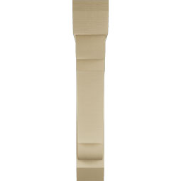 Ekena Millwork - BKTUR0756X40X44OLY06RCPR - Timberthane Faux Wood Olympic Style Bracket w/ Offset Brace, Slat Ends, 7 1/2"W x 40"D x 44"H, Primed Tan