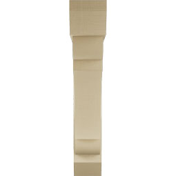 Ekena Millwork - BKTUR0756X42X42OLY06RCPR - Timberthane Faux Wood Olympic Style Bracket w/ Offset Brace, Slat Ends, 7 1/2"W x 42"D x 42"H, Primed Tan