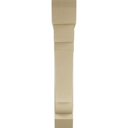 Ekena Millwork - BKTUR0756X46X46OLY06RCPR - Timberthane Faux Wood Olympic Style Bracket w/ Offset Brace, Slat Ends, 7 1/2"W x 46"D x 46"H, Primed Tan