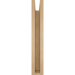 Ekena Millwork - BKTUR0352X14X22OLY05RCPR - Timberthane Faux Wood Olympic Style Bracket w/ Offset Brace, Block Ends, 3 1/2"W x 14"D x 22"H, Primed Tan