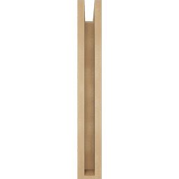 Ekena Millwork - BKTUR0352X14X26OLY05RCPR - Timberthane Faux Wood Olympic Style Bracket w/ Offset Brace, Block Ends, 3 1/2"W x 14"D x 26"H, Primed Tan