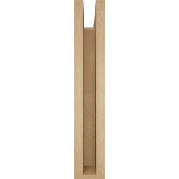 Ekena Millwork - BKTUR0352X16X20OLY05RCPR - Timberthane Faux Wood Olympic Style Bracket w/ Offset Brace, Block Ends, 3 1/2"W x 16"D x 20"H, Primed Tan