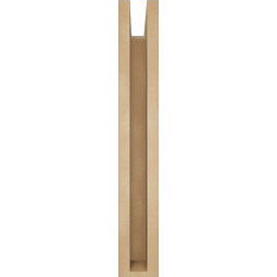 Ekena Millwork - BKTUR0352X16X24OLY05RCPR - Timberthane Faux Wood Olympic Style Bracket w/ Offset Brace, Block Ends, 3 1/2"W x 16"D x 24"H, Primed Tan