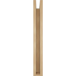 Ekena Millwork - BKTUR0352X16X28OLY05RCPR - Timberthane Faux Wood Olympic Style Bracket w/ Offset Brace, Block Ends, 3 1/2"W x 16"D x 28"H, Primed Tan