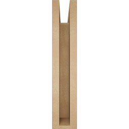 Ekena Millwork - BKTUR0352X18X18OLY05RCPR - Timberthane Faux Wood Olympic Style Bracket w/ Offset Brace, Block Ends, 3 1/2"W x 18"D x 18"H, Primed Tan