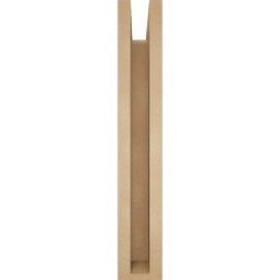 Ekena Millwork - BKTUR0352X18X22OLY05RCPR - Timberthane Faux Wood Olympic Style Bracket w/ Offset Brace, Block Ends, 3 1/2"W x 18"D x 22"H, Primed Tan