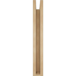Ekena Millwork - BKTUR0352X18X26OLY05RCPR - Timberthane Faux Wood Olympic Style Bracket w/ Offset Brace, Block Ends, 3 1/2"W x 18"D x 26"H, Primed Tan