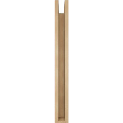 Ekena Millwork - BKTUR0352X18X30OLY05RCPR - Timberthane Faux Wood Olympic Style Bracket w/ Offset Brace, Block Ends, 3 1/2"W x 18"D x 30"H, Primed Tan