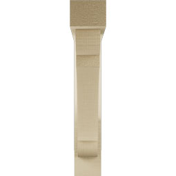 Ekena Millwork - BKTUR0352X20X20OLY05RCPR - Timberthane Faux Wood Olympic Style Bracket w/ Offset Brace, Block Ends, 3 1/2"W x 20"D x 20"H, Primed Tan