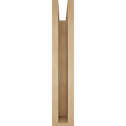 Ekena Millwork - BKTUR0352X20X20OLY05RCPR - Timberthane Faux Wood Olympic Style Bracket w/ Offset Brace, Block Ends, 3 1/2"W x 20"D x 20"H, Primed Tan