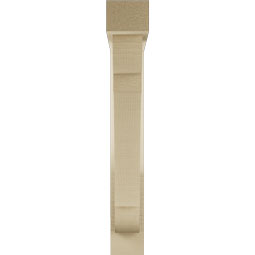 Ekena Millwork - BKTUR0352X20X24OLY05RCPR - Timberthane Faux Wood Olympic Style Bracket w/ Offset Brace, Block Ends, 3 1/2"W x 20"D x 24"H, Primed Tan