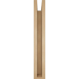 Ekena Millwork - BKTUR0352X20X24OLY05RCPR - Timberthane Faux Wood Olympic Style Bracket w/ Offset Brace, Block Ends, 3 1/2"W x 20"D x 24"H, Primed Tan