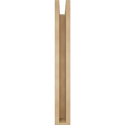Ekena Millwork - BKTUR0352X20X28OLY05RCPR - Timberthane Faux Wood Olympic Style Bracket w/ Offset Brace, Block Ends, 3 1/2"W x 20"D x 28"H, Primed Tan