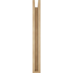 Ekena Millwork - BKTUR0352X20X32OLY05RCPR - Timberthane Faux Wood Olympic Style Bracket w/ Offset Brace, Block Ends, 3 1/2"W x 20"D x 32"H, Primed Tan