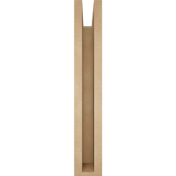 Ekena Millwork - BKTUR0352X22X22OLY05RCPR - Timberthane Faux Wood Olympic Style Bracket w/ Offset Brace, Block Ends, 3 1/2"W x 22"D x 22"H, Primed Tan