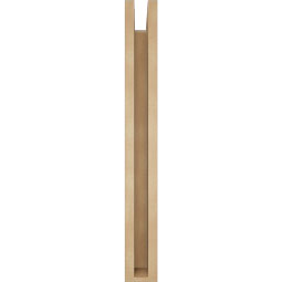 Ekena Millwork - BKTUR0352X22X30OLY05RCPR - Timberthane Faux Wood Olympic Style Bracket w/ Offset Brace, Block Ends, 3 1/2"W x 22"D x 30"H, Primed Tan