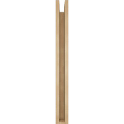 Ekena Millwork - BKTUR0352X22X34OLY05RCPR - Timberthane Faux Wood Olympic Style Bracket w/ Offset Brace, Block Ends, 3 1/2"W x 22"D x 34"H, Primed Tan