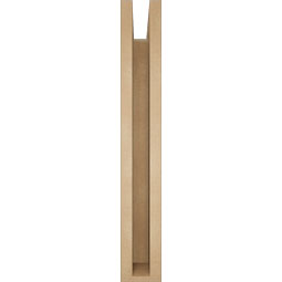 Ekena Millwork - BKTUR0352X24X24OLY05RCPR - Timberthane Faux Wood Olympic Style Bracket w/ Offset Brace, Block Ends, 3 1/2"W x 24"D x 24"H, Primed Tan