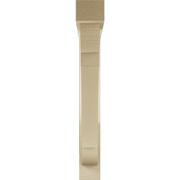 Ekena Millwork - BKTUR0352X26X26OLY05RCPR - Timberthane Faux Wood Olympic Style Bracket w/ Offset Brace, Block Ends, 3 1/2"W x 26"D x 26"H, Primed Tan