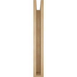 Ekena Millwork - BKTUR0352X26X26OLY05RCPR - Timberthane Faux Wood Olympic Style Bracket w/ Offset Brace, Block Ends, 3 1/2"W x 26"D x 26"H, Primed Tan