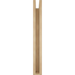 Ekena Millwork - BKTUR0352X26X30OLY05RCPR - Timberthane Faux Wood Olympic Style Bracket w/ Offset Brace, Block Ends, 3 1/2"W x 26"D x 30"H, Primed Tan