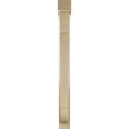 Ekena Millwork - BKTUR0352X26X38OLY05RCPR - Timberthane Faux Wood Olympic Style Bracket w/ Offset Brace, Block Ends, 3 1/2"W x 26"D x 38"H, Primed Tan