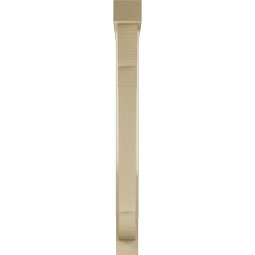 Ekena Millwork - BKTUR0352X28X36OLY05RCPR - Timberthane Faux Wood Olympic Style Bracket w/ Offset Brace, Block Ends, 3 1/2"W x 28"D x 36"H, Primed Tan