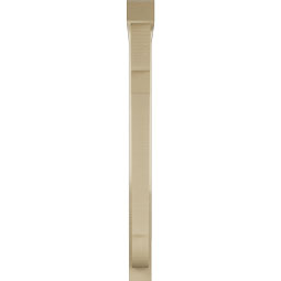 Ekena Millwork - BKTUR0352X28X40OLY05RCPR - Timberthane Faux Wood Olympic Style Bracket w/ Offset Brace, Block Ends, 3 1/2"W x 28"D x 40"H, Primed Tan