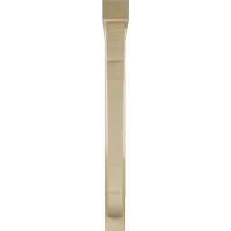 Ekena Millwork - BKTUR0352X30X36OLY05RCPR - Timberthane Faux Wood Olympic Style Bracket w/ Offset Brace, Block Ends, 3 1/2"W x 30"D x 36"H, Primed Tan