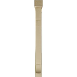 Ekena Millwork - BKTUR0352X30X38OLY05RCPR - Timberthane Faux Wood Olympic Style Bracket w/ Offset Brace, Block Ends, 3 1/2"W x 30"D x 38"H, Primed Tan