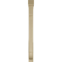 Ekena Millwork - BKTUR0352X30X42OLY05RCPR - Timberthane Faux Wood Olympic Style Bracket w/ Offset Brace, Block Ends, 3 1/2"W x 30"D x 42"H, Primed Tan