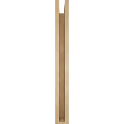 Ekena Millwork - BKTUR0352X32X32OLY05RCPR - Timberthane Faux Wood Olympic Style Bracket w/ Offset Brace, Block Ends, 3 1/2"W x 32"D x 32"H, Primed Tan