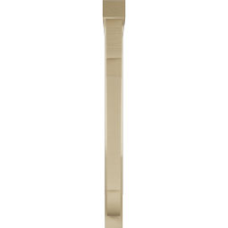Ekena Millwork - BKTUR0352X32X40OLY05RCPR - Timberthane Faux Wood Olympic Style Bracket w/ Offset Brace, Block Ends, 3 1/2"W x 32"D x 40"H, Primed Tan