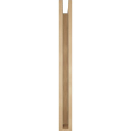 Ekena Millwork - BKTUR0352X34X34OLY05RCPR - Timberthane Faux Wood Olympic Style Bracket w/ Offset Brace, Block Ends, 3 1/2"W x 34"D x 34"H, Primed Tan