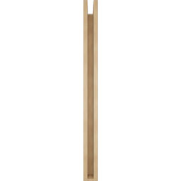 Ekena Millwork - BKTUR0352X36X44OLY05RCPR - Timberthane Faux Wood Olympic Style Bracket w/ Offset Brace, Block Ends, 3 1/2"W x 36"D x 44"H, Primed Tan