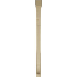 Ekena Millwork - BKTUR0352X36X48OLY05RCPR - Timberthane Faux Wood Olympic Style Bracket w/ Offset Brace, Block Ends, 3 1/2"W x 36"D x 48"H, Primed Tan