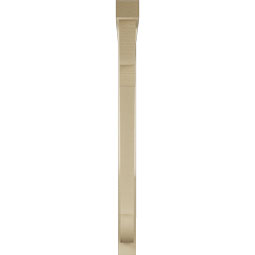 Ekena Millwork - BKTUR0352X38X44OLY05RCPR - Timberthane Faux Wood Olympic Style Bracket w/ Offset Brace, Block Ends, 3 1/2"W x 38"D x 44"H, Primed Tan