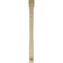 Ekena Millwork - BKTUR0352X40X44OLY05RCPR - Timberthane Faux Wood Olympic Style Bracket w/ Offset Brace, Block Ends, 3 1/2"W x 40"D x 44"H, Primed Tan