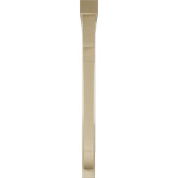 Ekena Millwork - BKTUR0352X42X42OLY05RCPR - Timberthane Faux Wood Olympic Style Bracket w/ Offset Brace, Block Ends, 3 1/2"W x 42"D x 42"H, Primed Tan