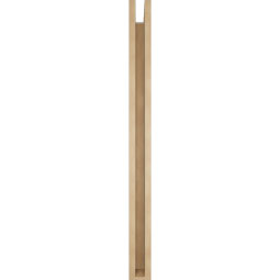 Ekena Millwork - BKTUR0352X44X44OLY05RCPR - Timberthane Faux Wood Olympic Style Bracket w/ Offset Brace, Block Ends, 3 1/2"W x 44"D x 44"H, Primed Tan