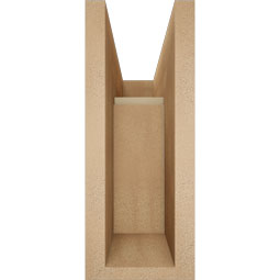 Ekena Millwork - BKTUR0554X14X14OLY05RCPR - Timberthane Faux Wood Olympic Style Bracket w/ Offset Brace, Block Ends, 5 1/2"W x 14"D x 14"H, Primed Tan