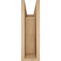 Ekena Millwork - BKTUR0554X14X18OLY05RCPR - Timberthane Faux Wood Olympic Style Bracket w/ Offset Brace, Block Ends, 5 1/2"W x 14"D x 18"H, Primed Tan