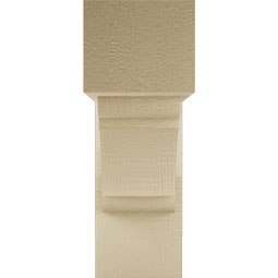 Ekena Millwork - BKTUR0554X16X16OLY05RCPR - Timberthane Faux Wood Olympic Style Bracket w/ Offset Brace, Block Ends, 5 1/2"W x 16"D x 16"H, Primed Tan